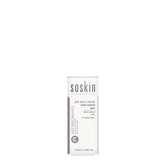  Soskin Paris - Moisturizing CC Cream SPF 30 ( Color Control 3 in 1) - Gold skin 