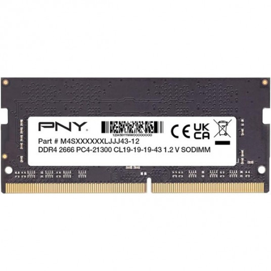  Pamięć PNY DDR4 SODIMM 2666MHz 1x8GB Performance for Notebook 