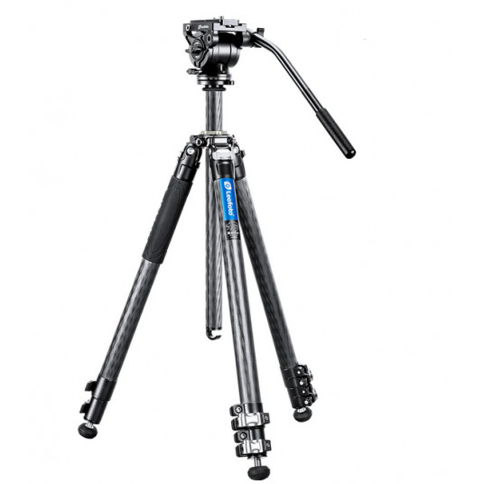  Leofoto LV-323C+BV-10 3-Section Carbon Fiber Tripod with Fluid Head Set 