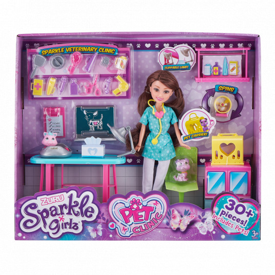  SPARKLE GIRLZ rinkinys Veterinarijos klinika su lėle, 100184 