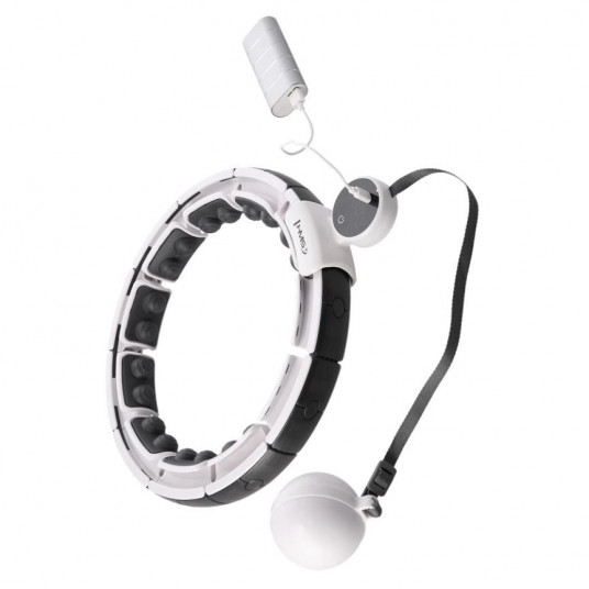  Hula Hop HMS HHM16 su magnetu ir svarmeniu baltos spalvos + skaitiklis 