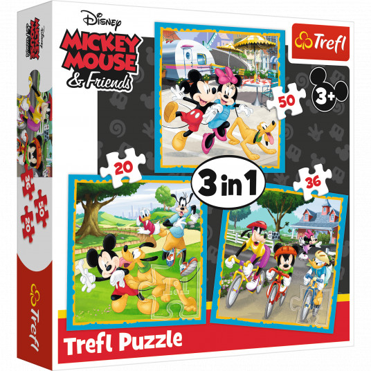  TREFL DISNEY 3 dėlionių rinkinys „Mikio pelė“ 