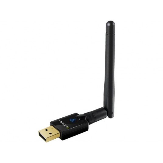 EDUP EP - AC1607 Dual Band 600 Mbps USB WiFi Adapter 2.4GHz / 5.8GHz / 802.11AC / With External Antenna - Black