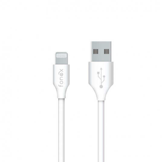 Data Cable USB to Lightning 10W 1.5m By Fonex White