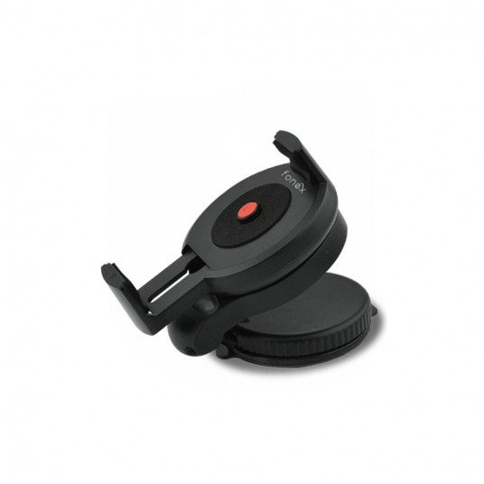  Univers. Car Holder Orbit Suc.Cup,360°Rot up to 6" By Fonex Black 