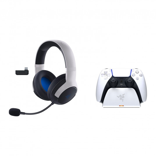  Razer Kaira Gaming Headset for Xbox & Razer Charging Stand, White - Legendary Duo Bundle 