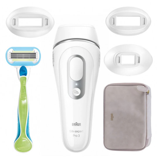  Braun PL3233 Silk-expert Pro 3 IPL Epilator, White/Silver Braun 