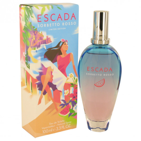  Escada Sorbetto Rosso Eau De Toilette Spray 100 ml for Women 