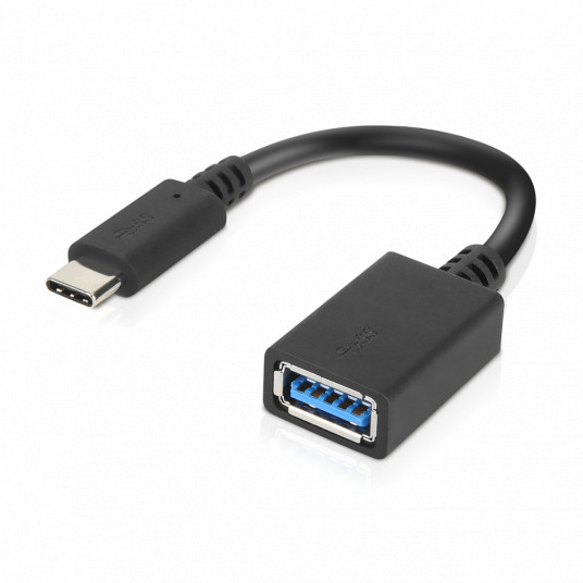  Lenovo 0.14 m, Black, USB-C to USB-A Adapter 