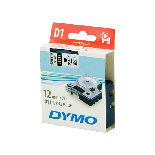  Juostelė DYMO D1 12mm x 7m, vinilinė, juoda ant balto / S0720530 45013 