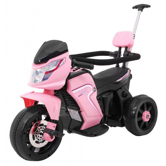 Elektrinis triratis motociklas Pusher, rožinis
