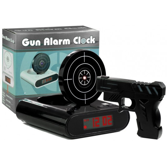 Lazerinis ginklas su juodos spalvos skydu