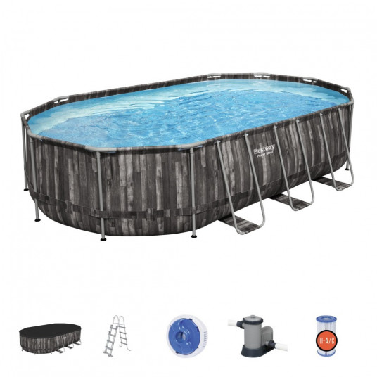 Karkasinis baseinas Bestway Power Steel, 610x366x122