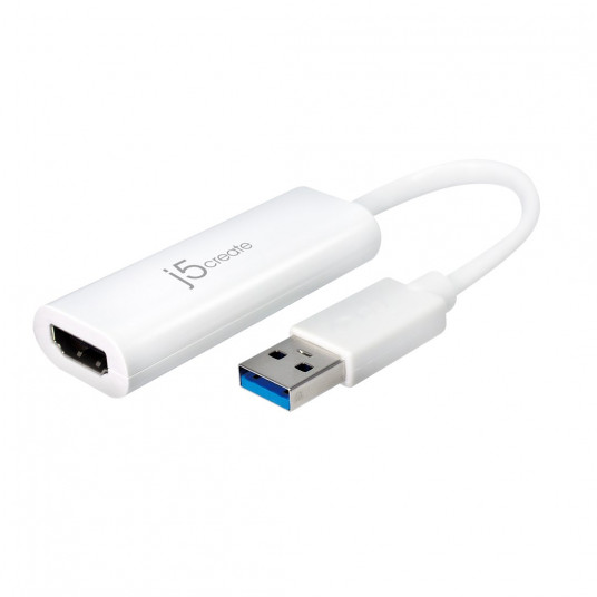  Adapteris j5create USB ir HDMI kelių monitorių adapteris (USB3.1m - 4K HDMI f 8cm; balta spalva) JUA254-N 