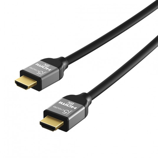  J5create itin didelės spartos 8K UHD HDMI kabelis (HDMI M - HDMI M; 2 m; juoda spalva) JDC53-N 