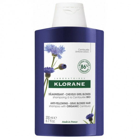 Klorane - Shampoo neutralizing yellow tones Cornflower BIO - 400 ml