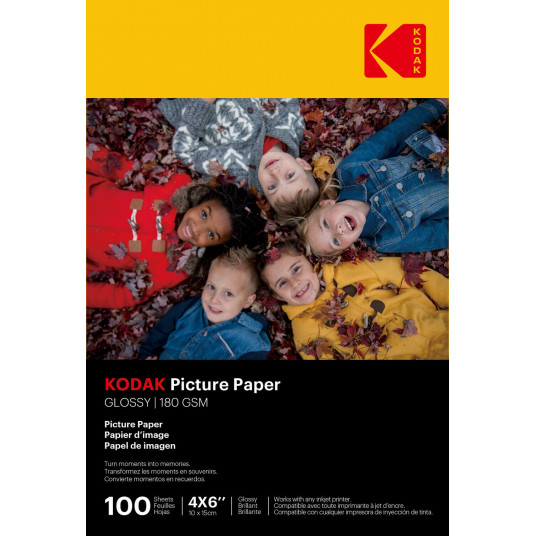  Kodak 180gsm 9.1mil Glossy 4/6x100 