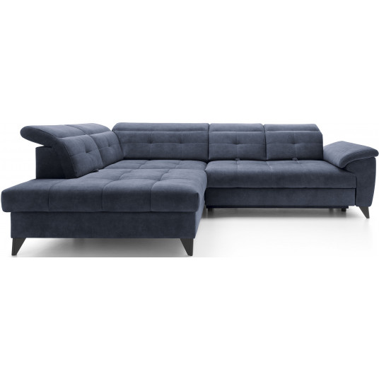 Kampinė sofa Inferne, tamsiai mėlyna