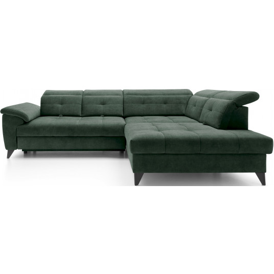 Kampinė sofa Inferne, tamsiai žalia