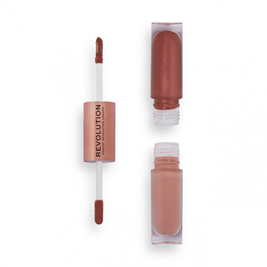 Revolution - ( Double Up Liquid Shadow) 4.4 ml - Infatuated Rose Gold