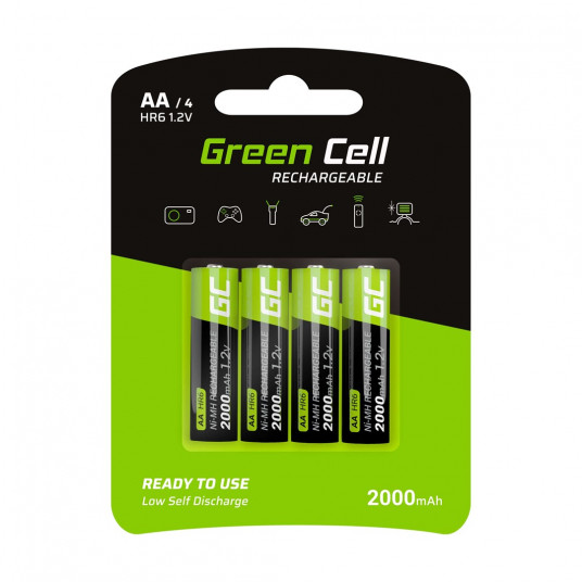  Green Cell GR02 buitinė baterija Įkraunama baterija AA Nikelio-metalo hidridas (NiMH) 