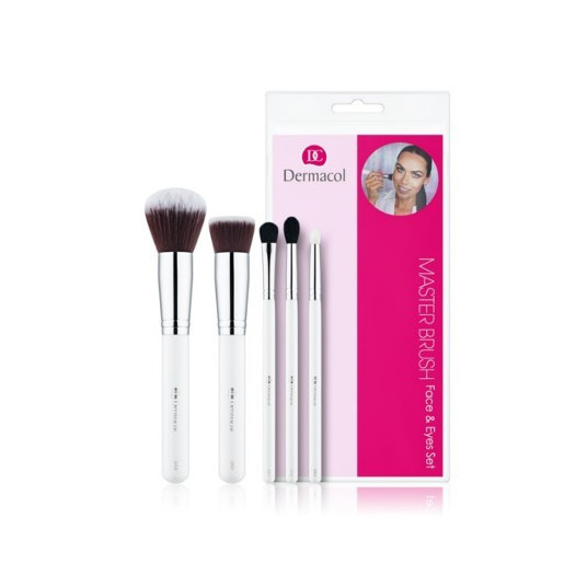  Dermacol - Set of cosmetic brushes on face and eyes 