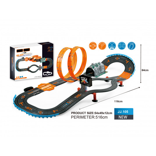 MEGA lenktynių trasa Racing Track RACER 1:43