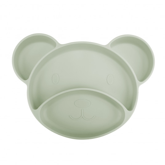 CANPOL BABIES Silikoninė lėkštė su pritvirtinimu BEAR, 51/401_gre