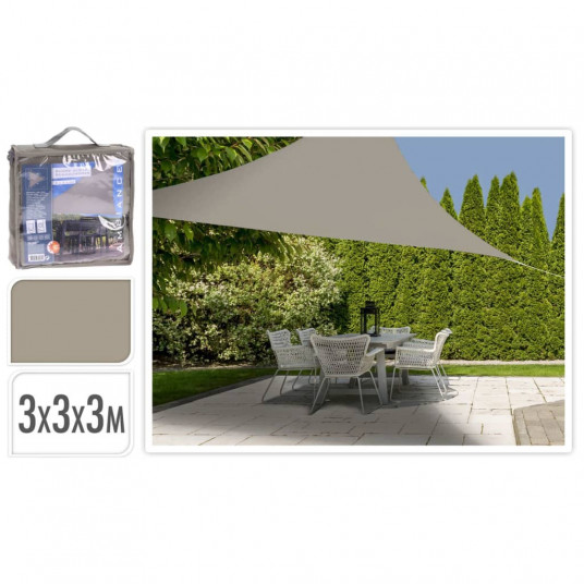 ProGarden Uždanga, smėlio spalvos, 3x3x3m, trikampė