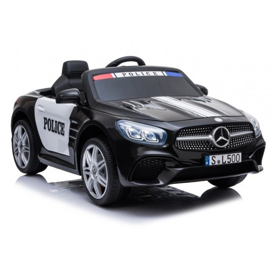 Vienvietis policijos elektromobilis Mercedes SL500, juodas