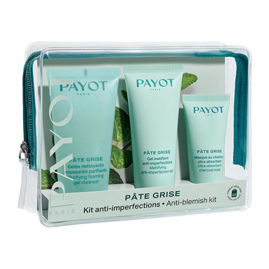  Payot - Pate Grise ( Gelee Nettoyante Moussante Purifiante 50ml, Masque Au Charbon Ultra -Absorbant 15ml, Gel Matifiant Anti-Imperfections 30ml ) 