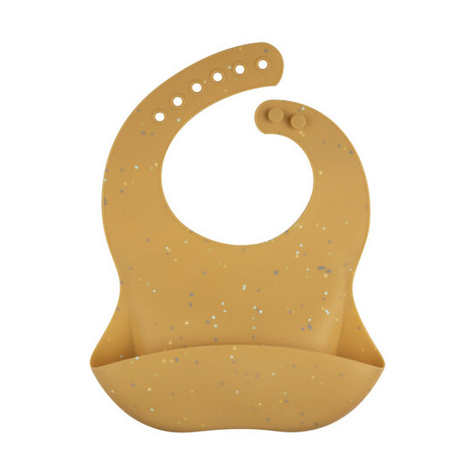  CANPOL BABIES silikoninis seilinukas su kišene DOTS, 51/029_yellow 