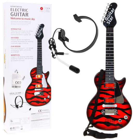Elektrinė gitara Rock, raudona