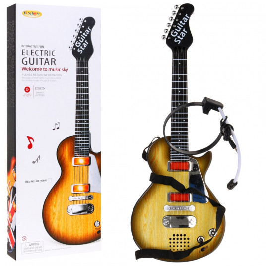 Elektrinė gitara su medžio imitacija
