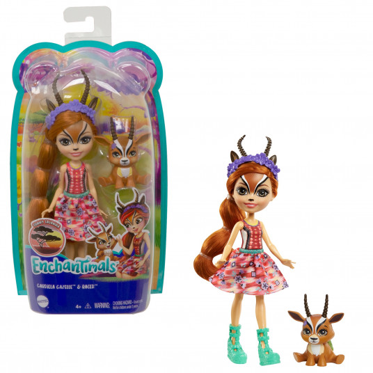  Enchantimals herojė gazelė Gabriela su gyvūnėliu 
