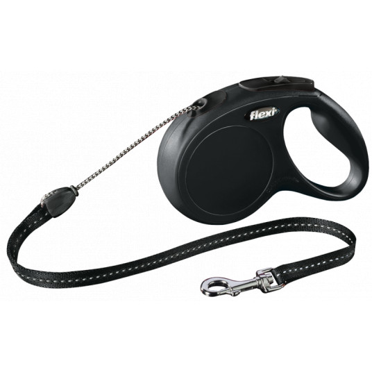  Flexi Classic M, iki 20kg 5m virvelinis juodos spalvos 