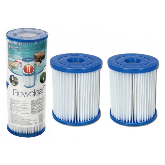 Pakeičiamos vandens filtro kasetės II tipo siurbliui Bestway 2 vnt.