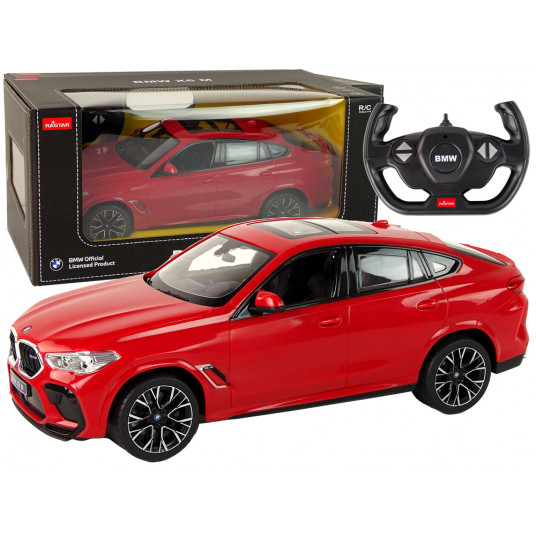 Nuotoliniu būdu valdomas automobilis Bmw X6 M, 1:14, raudonas