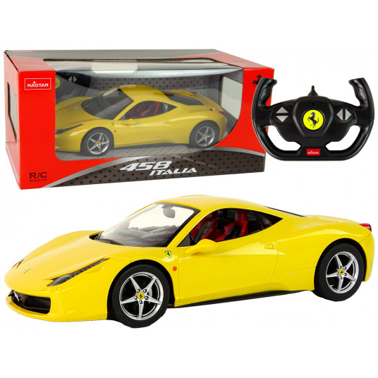 Nuotoliniu būdu valdomas automobilis Ferrari Italia , 1:14, geltonas