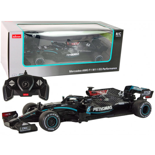Nuotoliniu būdu valdomas automobilis Mercedes-AMG F1, 1:18, mėlynas