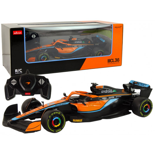 Nuotoliniu būdu valdomas automobilis Mercedes-AMG F1, 1:18, oranžinis