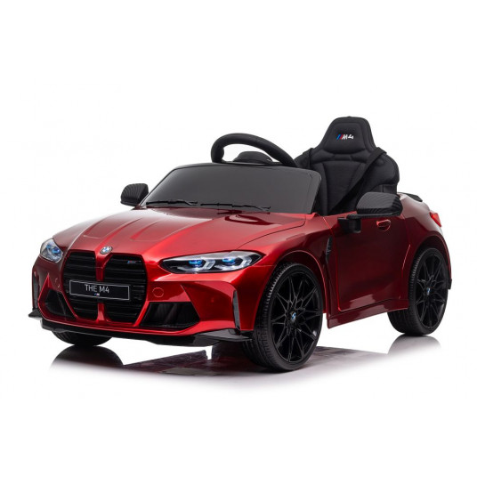 Vienvietis elektromobilis BMW M4, lakuotas raudonas