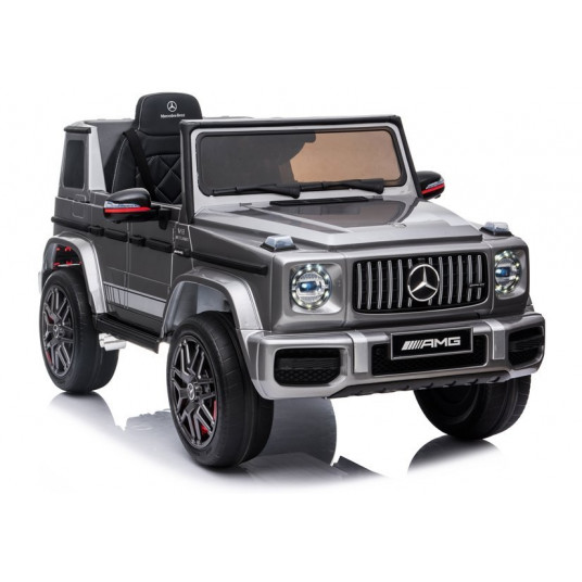 Vaikiškas vienvietis elektromobilis Mercedes G63, sidabrinis