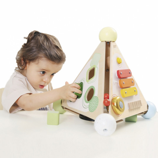  Edukacinė medinė piramidė - Classic World, 4in1 