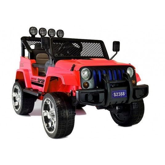 Vienvietis elektromobilis Jeep Sport, raudonas