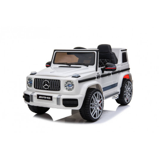 Vienvietis elektromobilis Mercedes G63, baltas