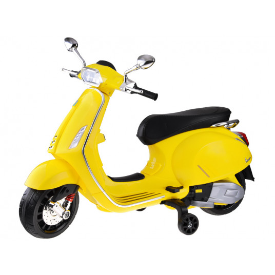 Elektrinis motoroleris Vespa, geltonas