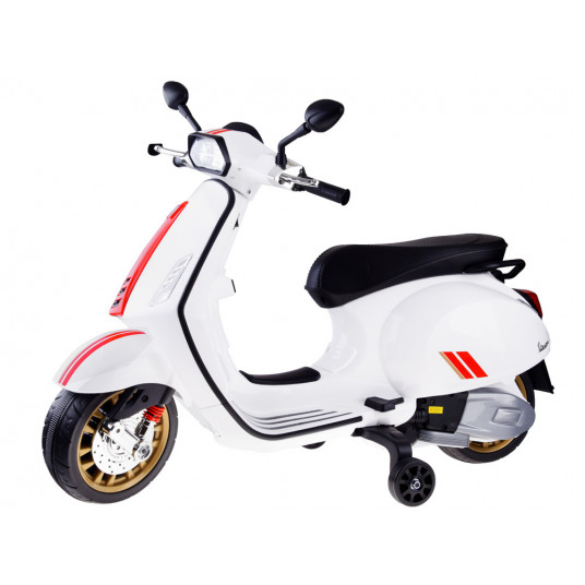 Elektrinis motoroleris Vespa, baltas