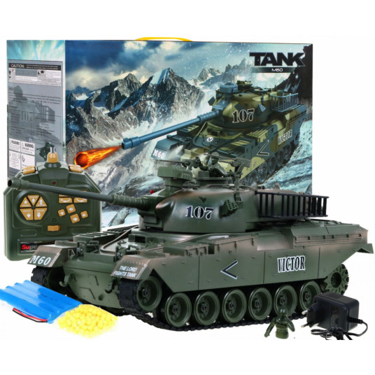 Nuotoliniu būdu valdomas tankas M-60, žalias