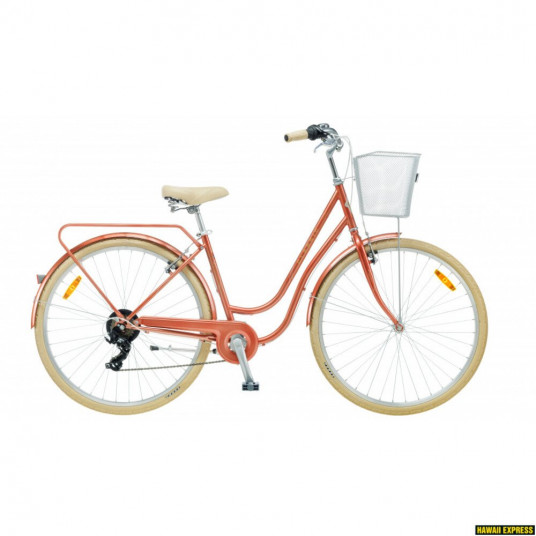  Dviratis 28 CLASSIC DELUXE 7 28 pink + silver basket classic - m 